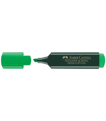 Rotulador faber castell fluorescente textliner 48 63 verde blister de 1 unidad