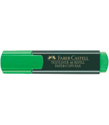 Rotulador faber castell fluorescente textliner 48 63 verde blister de 1 unidad