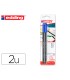 Rotulador edding punta fibra 1200 azul n3 punta redonda 05 mm blister de 2 unidades