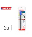 Rotulador edding punta fibra 1200 azul n.3 punta redonda 0.5 mm blister de 2 unidades