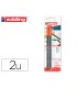 Rotulador edding punta fibra 1200 rojo n2 punta redonda 05 mm blister de 2 unidades