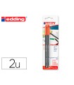 Rotulador edding punta fibra 1200 rojo n.2 punta redonda 0.5 mm blister de 2 unidades