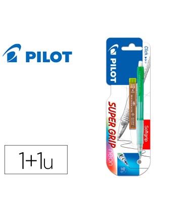 Portaminas pilot h 185 cuerpo color neon 05 mm 1 tubo de 12 minas en blister