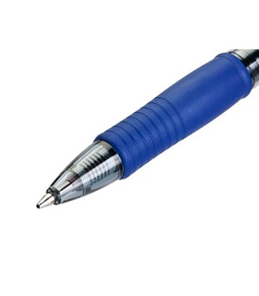 Boligrafo pilot super grip retractil sujecion de caucho tinta base de aceite en blister 1 azul 1 rojo