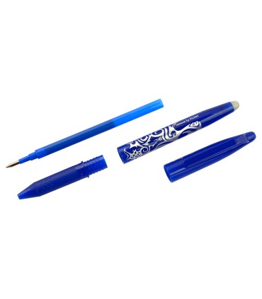 Boligrafo pilot frixion ball borrable 07 mm punta media azul en blister