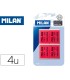 Goma de borrar milan nata 624 blister de 4 unidades