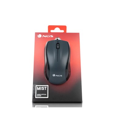 Raton ngs wired mist optico con cable 1000 dpi ambidiestros usb color negro