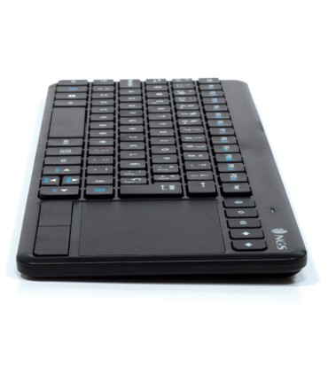 Teclado ngs warrior inalambrico touch pad con teclas multimedia de 24 ghz color negro