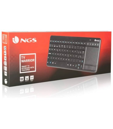 Teclado ngs warrior inalambrico touch pad con teclas multimedia de 24 ghz color negro