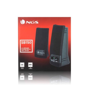 Altavoz ngs multimedia 20 rms 2w alimentacion usb con interruptor volumen color negro