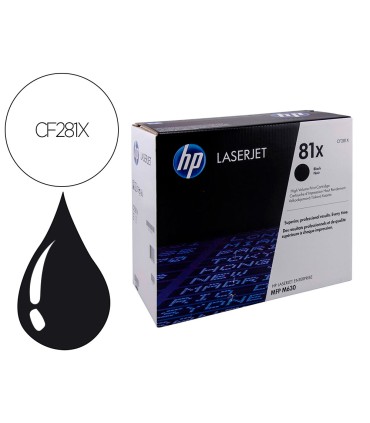 Toner hp cf281x negro 15000 paginas m605 m606 m630