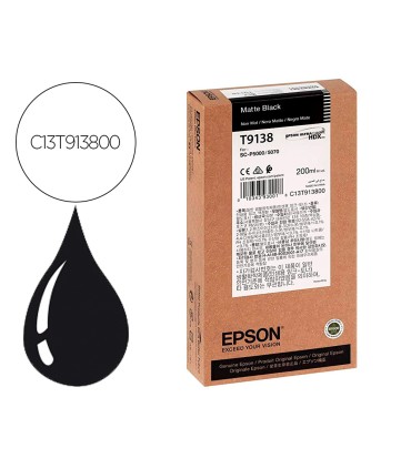 Ink jet epson t9138 matte negro ink 200ml