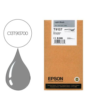 Ink jet epson t9137 light negro ink 200ml