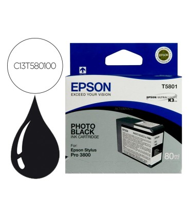 Ink jet epson stylus pro 3800 3880 negro photo 80ml