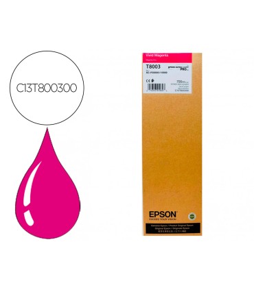 Ink jet epson singlepack vivid magenta t800300 ultrachrome pro 700ml