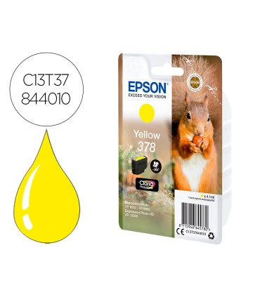 Ink jet epson singlepack amarillo 378 claria photo hd ink