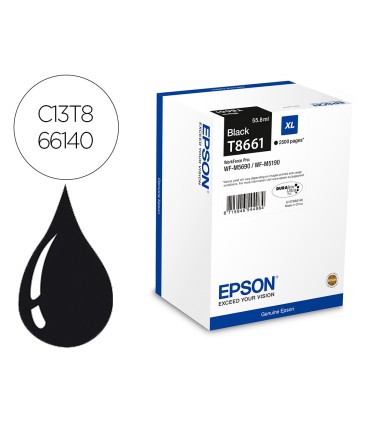 Ink jet epson t8661 negro xl wf m5190dw m5690dwf