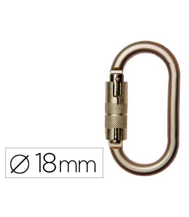 Mosqueton faru acero galvanizado automatico virola 18 mm resistencia 25 kn