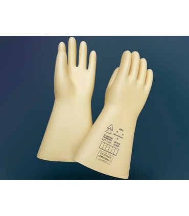 Guantes faru latex aislante proteccion electrica hasta 500 voltios clase 00 talla 9 color beige