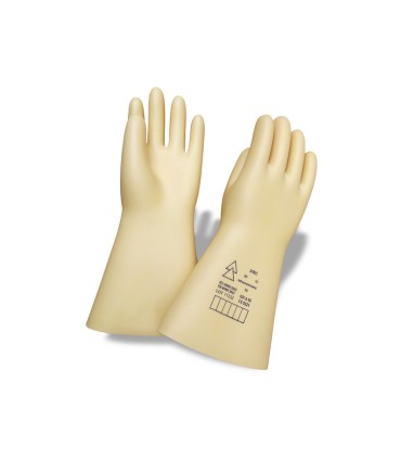 Guantes faru latex aislante proteccion electrica hasta 500 voltios clase 00 talla 9 color beige