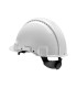 Casco faru polietileno ventilado 6 puntos fijacion ajuste ruleta color blanco