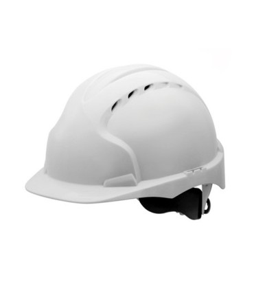 Casco faru polietileno ventilado 6 puntos fijacion ajuste ruleta color blanco