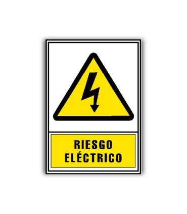 Pictograma archivo 2000 riesgo electrico pvc amarillo luminiscente 210x297 mm