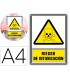 Pictograma archivo 2000 riesgo de intoxicacion pvc amarillo luminiscente 210x297 mm