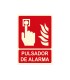 Pictograma archivo 2000 pulsador de alarma pvc rojo luminiscente 210x300 mm