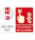 Pictograma archivo 2000 pulsador de alarma pvc rojo luminiscente 210x300 mm