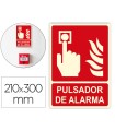 Pictograma archivo 2000 pulsador de alarma pvc rojo luminiscente 210x300 mm