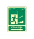 Pictograma archivo 2000 salida emergencia escalera sube derecha pvc verde luminiscente 224x300 mm