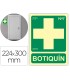 Pictograma archivo 2000 botiquin pvc verde luminiscente 224x300 mm