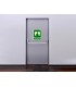 Pictograma archivo 2000 empujar barra para abrir puerta pvc verde luminiscente 224x300 mm