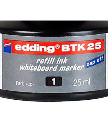 Tinta rotulador edding pizarra blanca btk 25 color negro bote 25 ml
