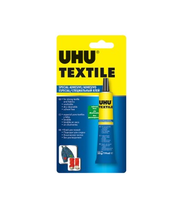 Pegamento uhu especial textil tubo 20 gr en blister