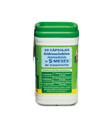 Elimina olores wc net fosas septicas capsula de 18 gr caja de 20 unidades