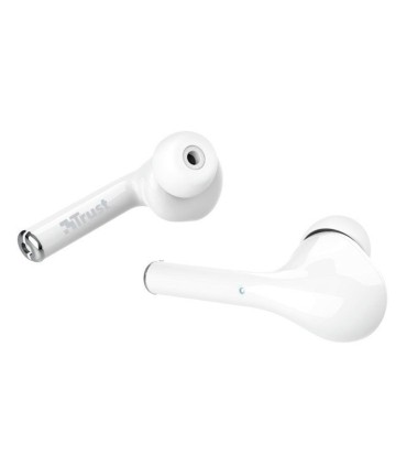 Auricular trust nika inalambrico bluetooth con estuche de carga color blanco