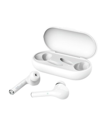 Auricular trust nika inalambrico bluetooth con estuche de carga color blanco