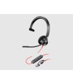 Auricular plantronics blackwire 3310 diadema monoaural cable usb-c/a con microfono