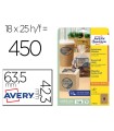 Etiqueta adhesiva avery kraft efecto carton ovalada 63,5x42,3 mm removible laser ink-jet caja de 320 unidades