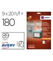 Etiqueta adhesiva avery removible para impresora laser inyeccion tinta fotocopiadora blanca 62x89 mm