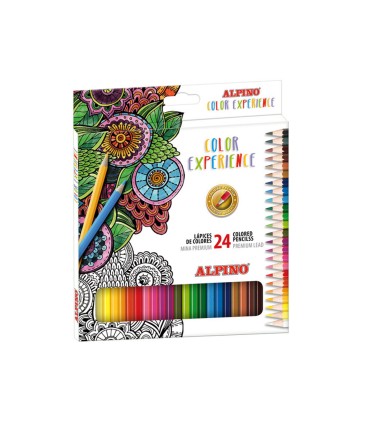 Set de dibujo alpino color experience 24 lapices de colores y libro de 120 mandalas