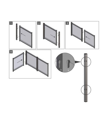 Soporte conector nobo para pantalla separadora modulares nobo premium plus