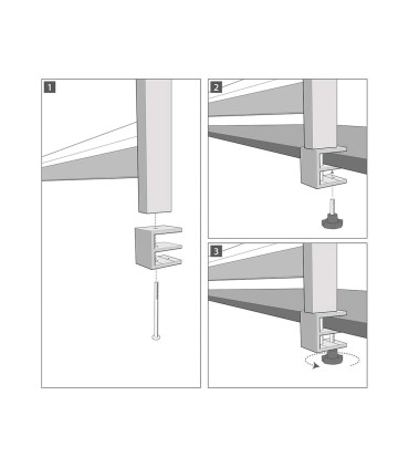 Abrazadera nobo para pantalla separadora nobo premium plus sobremesa pack de 2 unidades