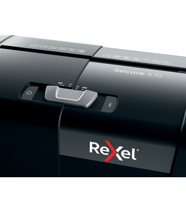 Destructora de documentos rexel secure x10 eu capacidad 10 hojas grapas clips tarjetas y cd 18 l