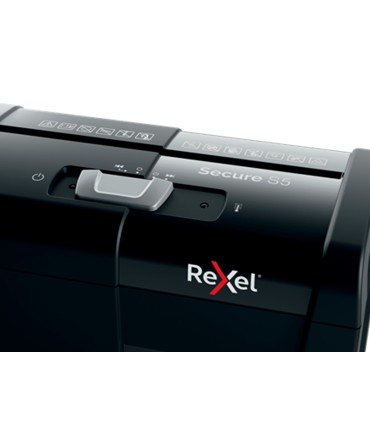 Destructora de documentos rexel secure s5 eu capacidad 5 hojas grapas clips tarjetas y cd papelera 10 l