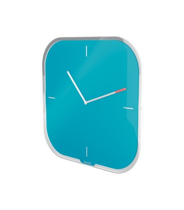 Reloj leitz cosy de pared silencioso cristal 30x30 cm azul