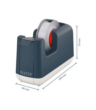 Portarrollo sobremesa leitz cosy plastico para cintas 33 mt color gris