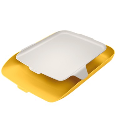 Bandeja sobremesa plastico leitz cosy amarillo 274x62x391mm